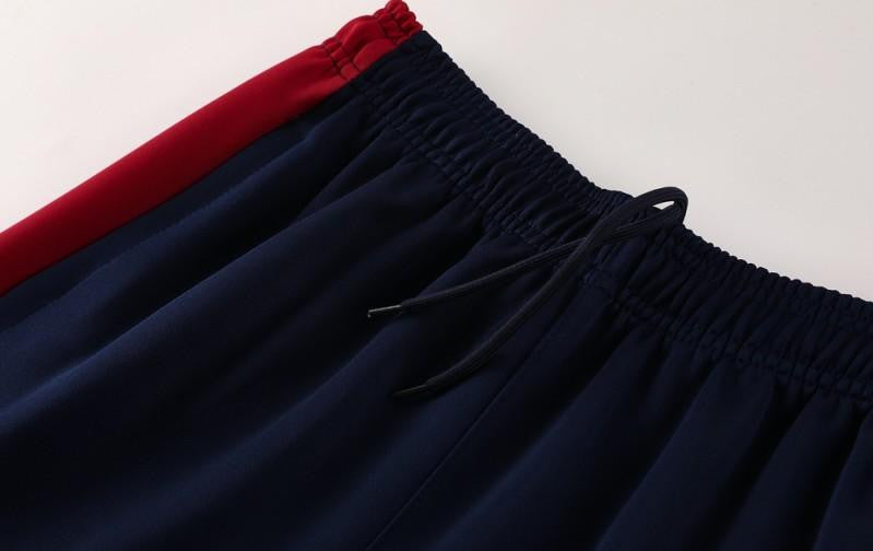 2025 Nike Navy/Red Full Hoodie Zipper Jacket +Long Pants
