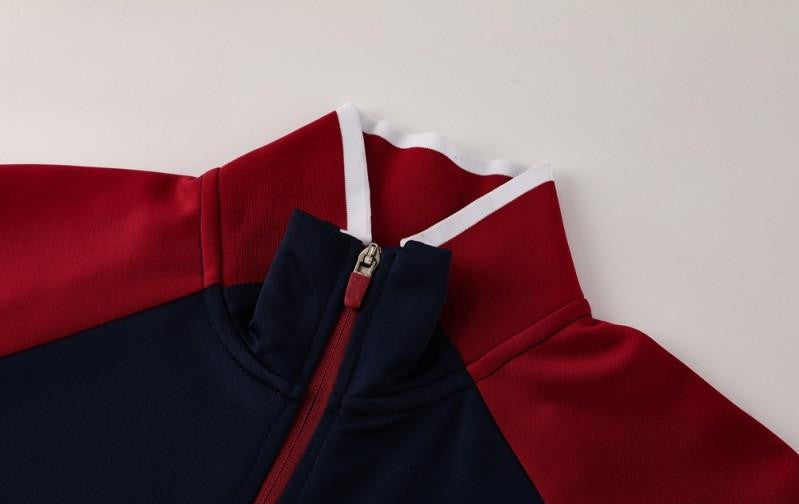 2025 Nike Navy/Red Full Hoodie Zipper Jacket +Long Pants