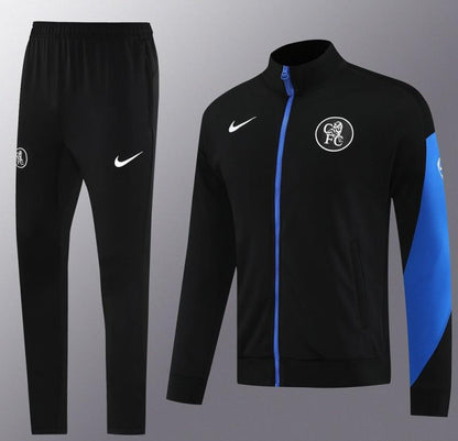 25/26 Chelsea Black/Blue Full Zipper Jacket +Long Pants