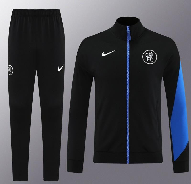 25/26 Chelsea Black/Blue Full Zipper Jacket +Long Pants