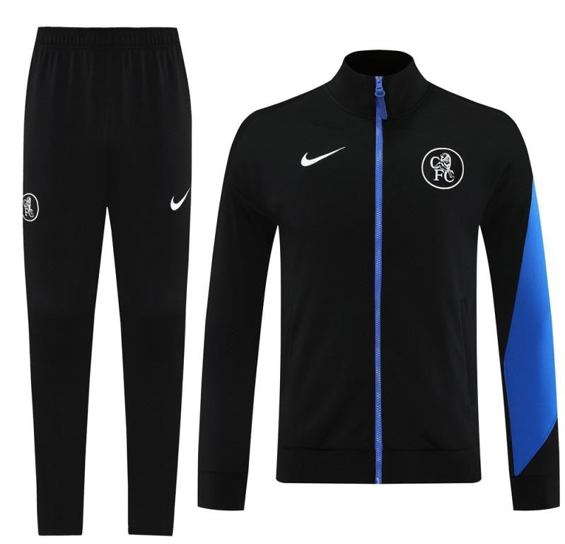 25/26 Chelsea Black/Blue Full Zipper Jacket +Long Pants
