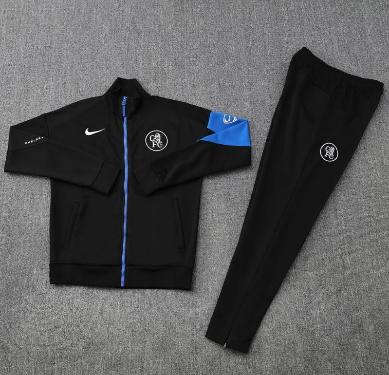 25/26 Chelsea Black/Blue Full Zipper Jacket +Long Pants