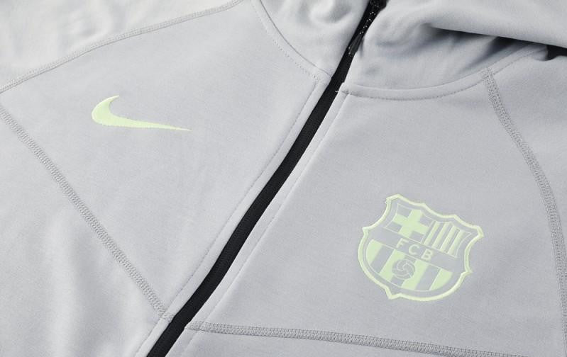25/26 Barcelona Grey Full Zipper Hoodie Jacket +Long Pants