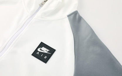 2025 NIKE WHITE/Grey Full Zipper Jacket +Long Pants
