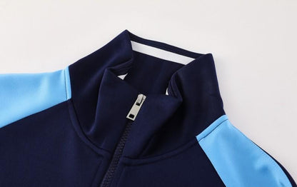 2025 NIKE Light Blue/Navy Full Zipper Jacket +Long Pants