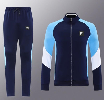 2025 NIKE Light Blue/Navy Full Zipper Jacket +Long Pants