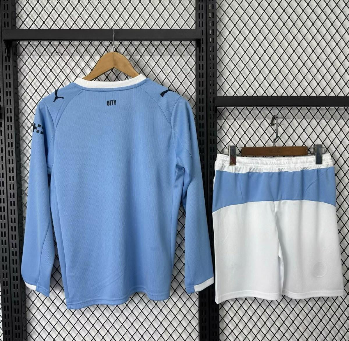 25/26 Kids Manchester City Home Long Sleeve Jersey