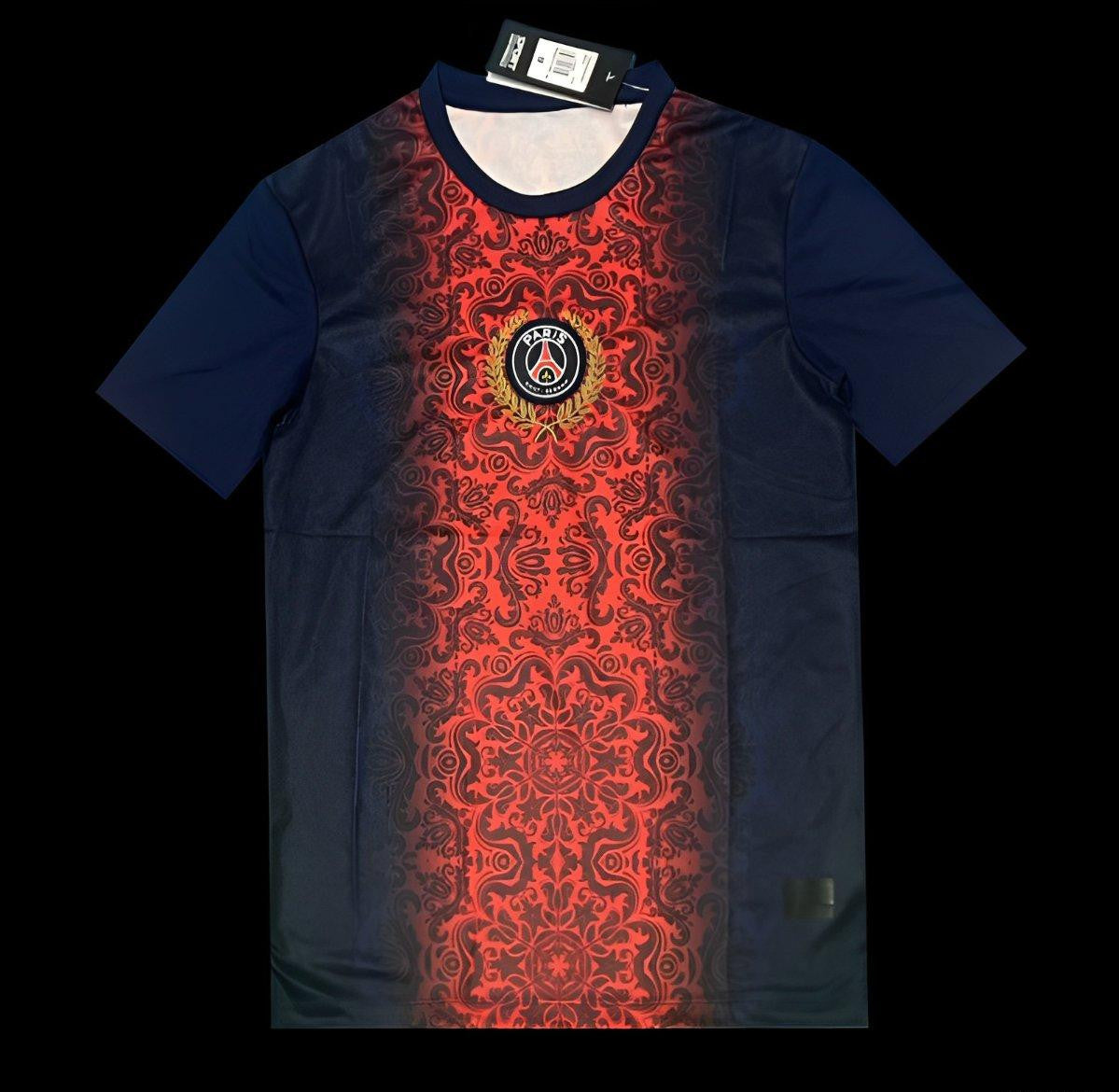 25/26 Paris Saint-Germain Navy with Red Ornate Pattern Jersey
