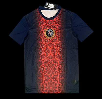 25/26 Paris Saint-Germain Navy with Red Ornate Pattern Jersey