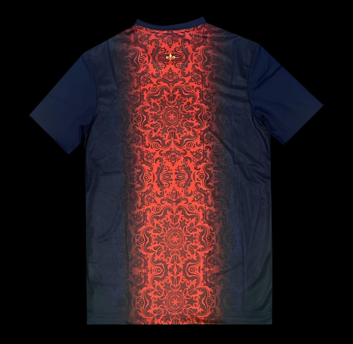 25/26 Paris Saint-Germain Navy with Red Ornate Pattern Jersey