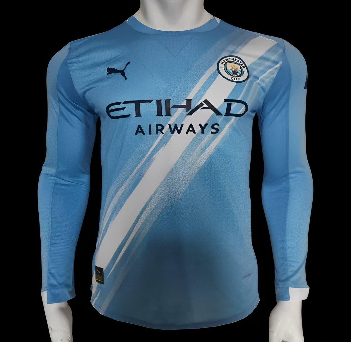 Player Version 25/26 Manchester City Home Long Sleeve Jersey