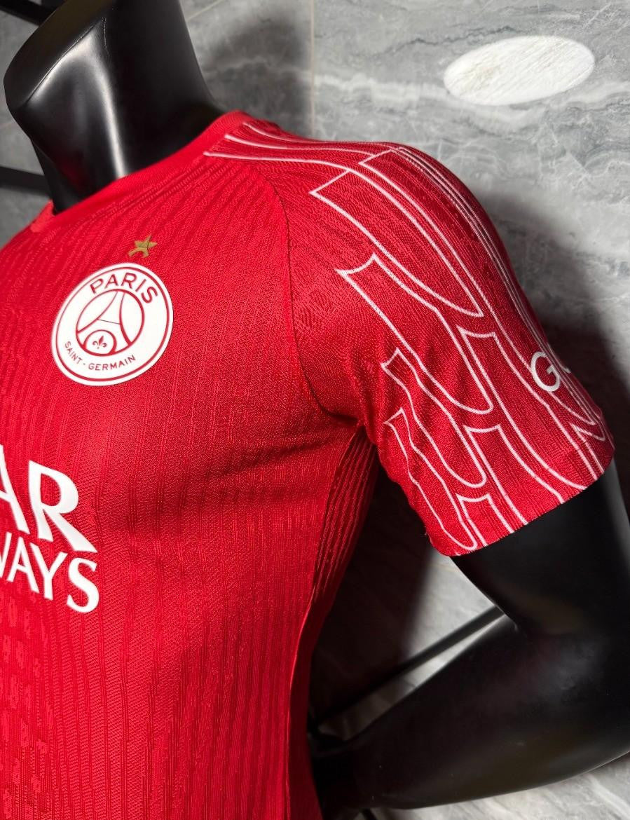 1 Star Player Version 25/26 PSG Red Champion Jersey