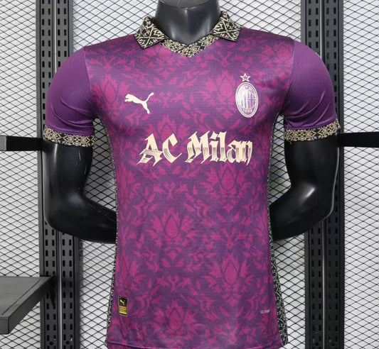 Player Version 25/26 AC Milan Redesigned Away Purple with Geometric Pattern Jersey