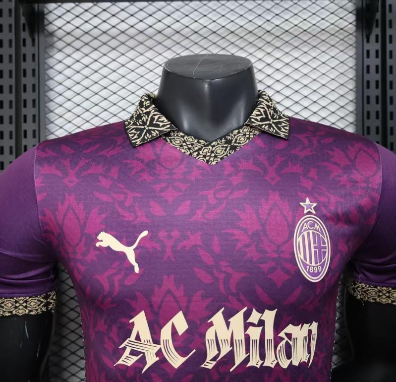 Player Version 25/26 AC Milan Redesigned Away Purple with Geometric Pattern Jersey
