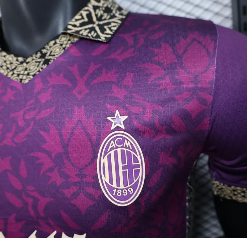 Player Version 25/26 AC Milan Redesigned Away Purple with Geometric Pattern Jersey