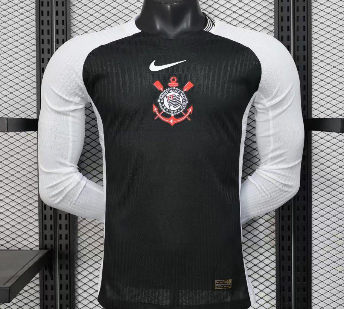 Player Version 25/26 Corinthians Home White Long Sleeve Jersey