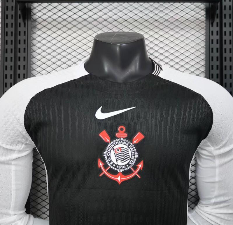 Player Version 25/26 Corinthians Home White Long Sleeve Jersey