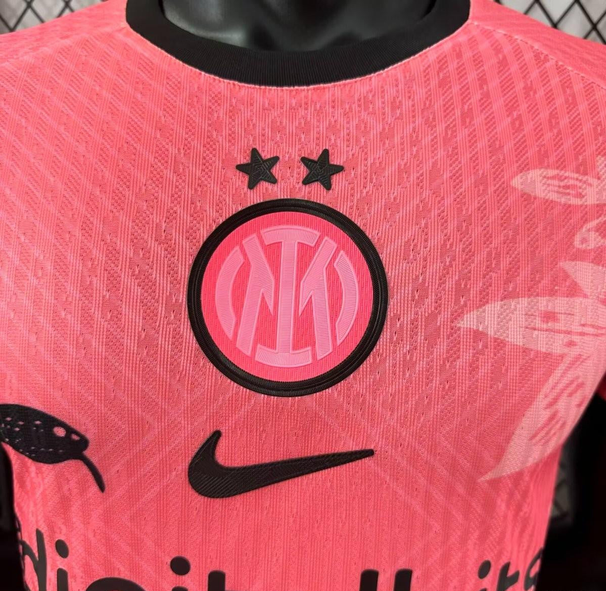 Player Version 25/26 Inter Milan Pink with Snake and Floral Pattern Jersey