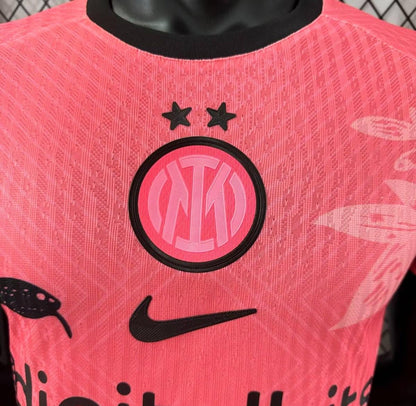 Player Version 25/26 Inter Milan Pink with Snake and Floral Pattern Jersey