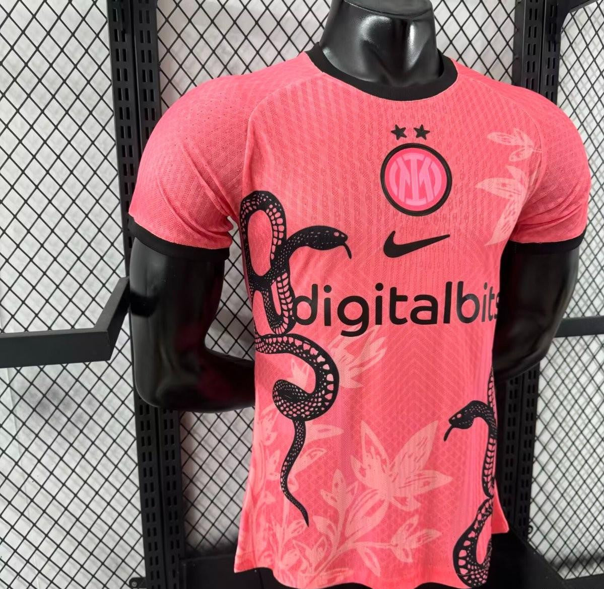 Player Version 25/26 Inter Milan Pink with Snake and Floral Pattern Jersey