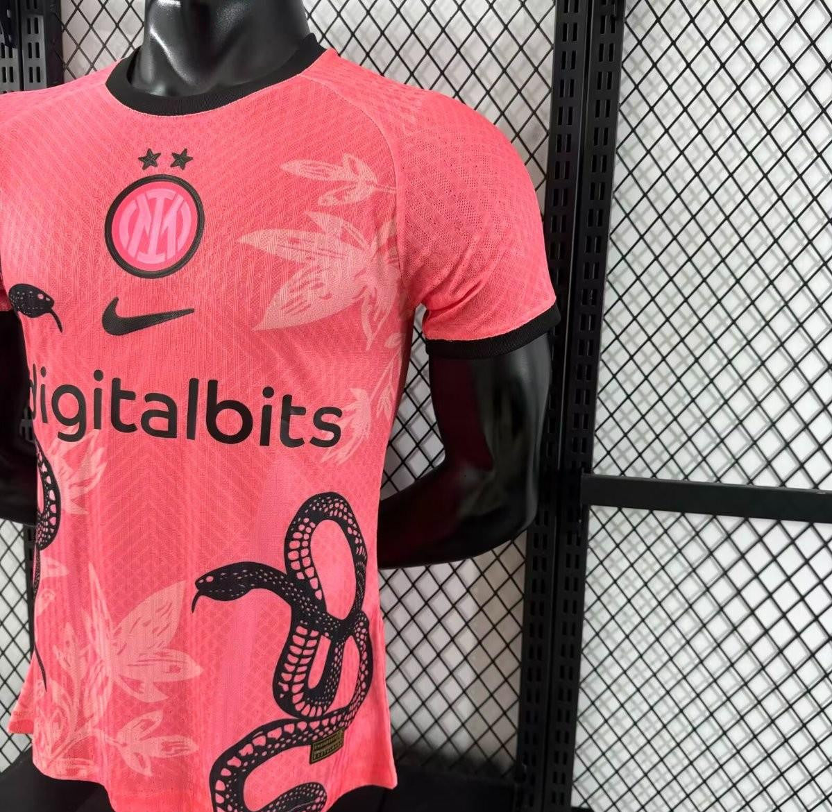 Player Version 25/26 Inter Milan Pink with Snake and Floral Pattern Jersey
