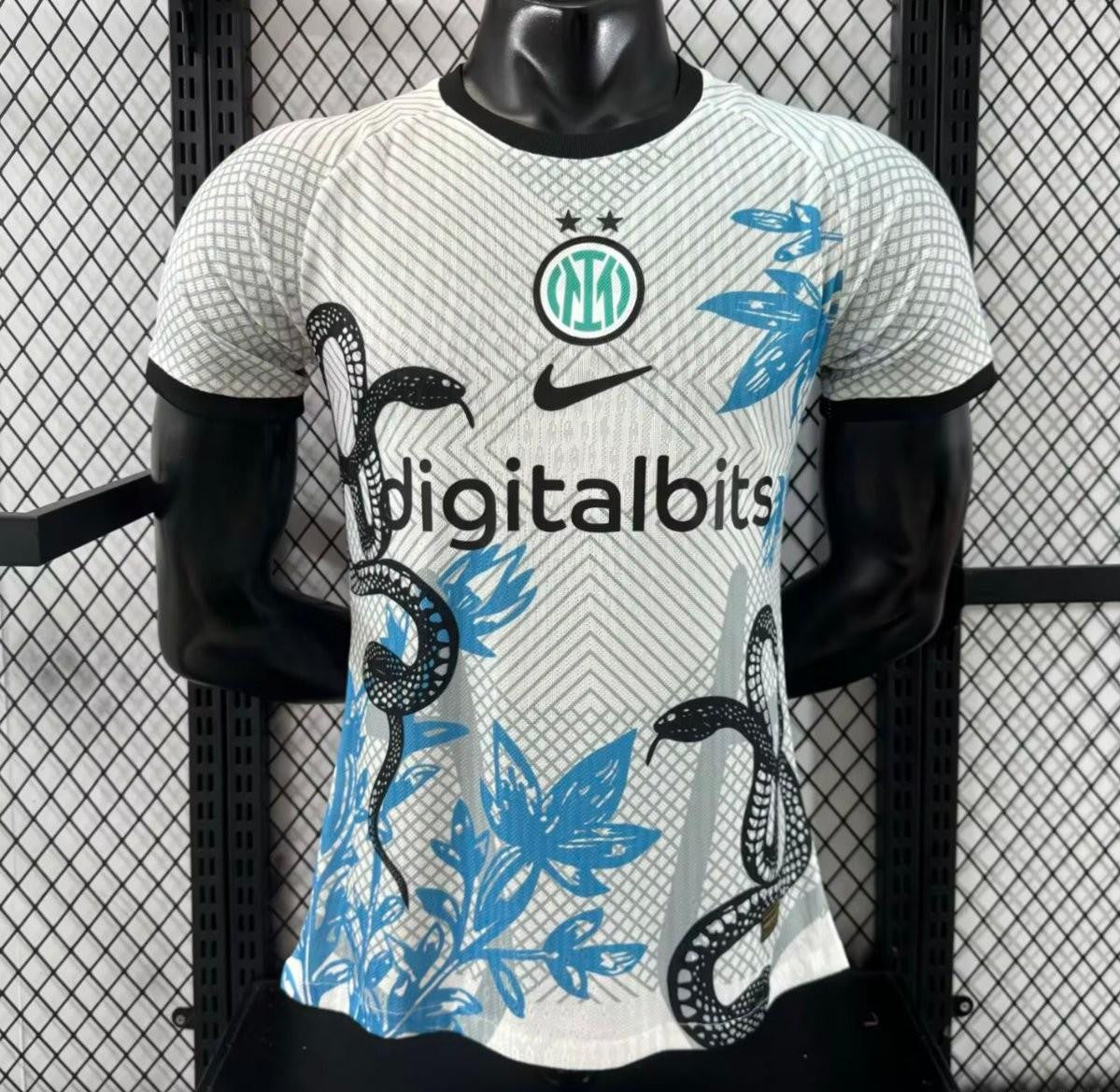 Player Version 25/26 Inter Milan White with Snake and Floral Pattern Jersey