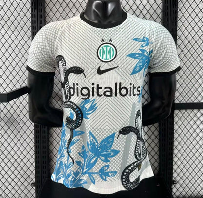 Player Version 25/26 Inter Milan White with Snake and Floral Pattern Jersey