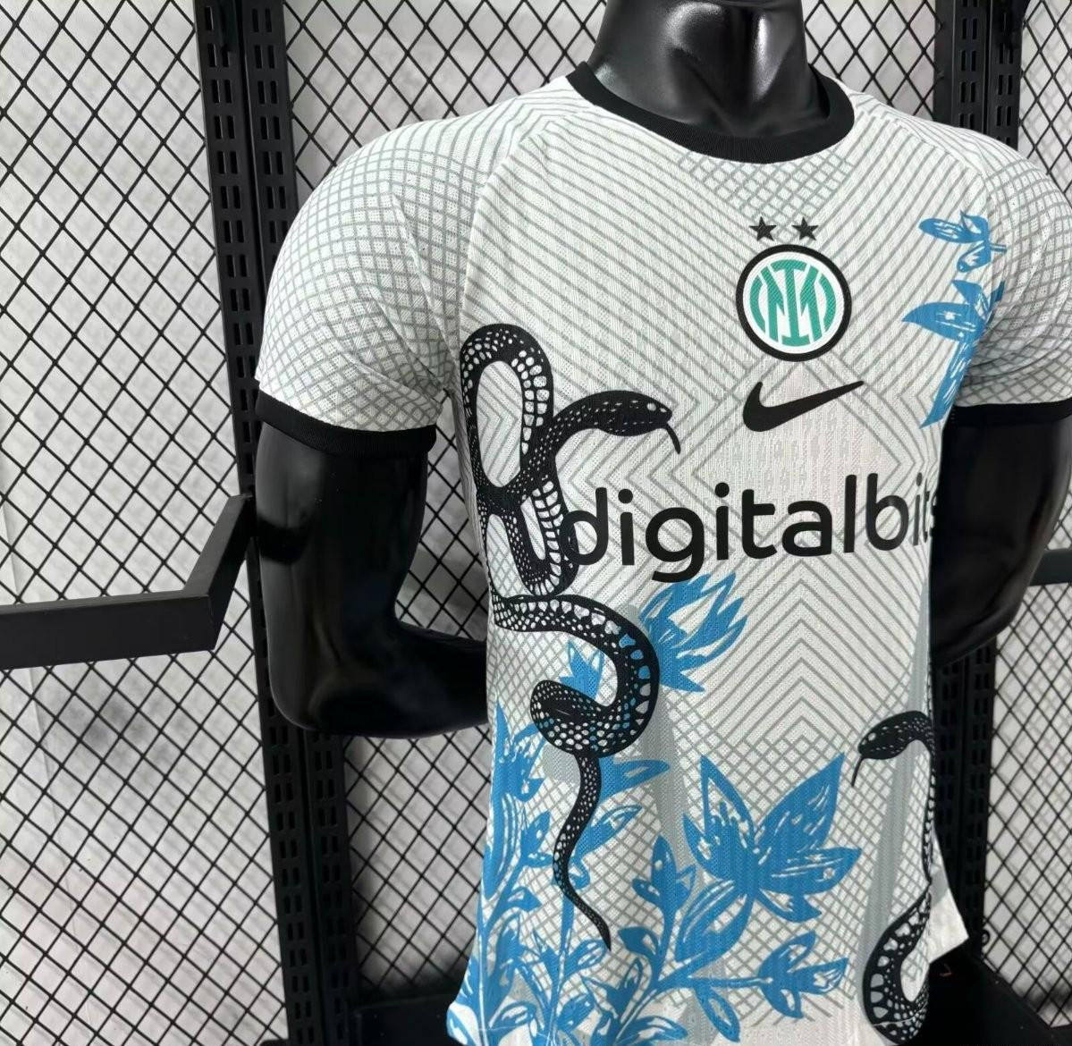 Player Version 25/26 Inter Milan White with Snake and Floral Pattern Jersey