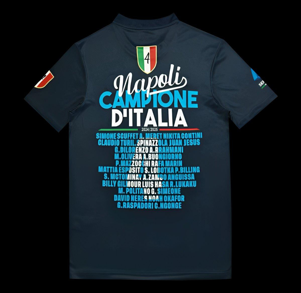 25/26 Napoli EA7 Champion Black T-Shirt