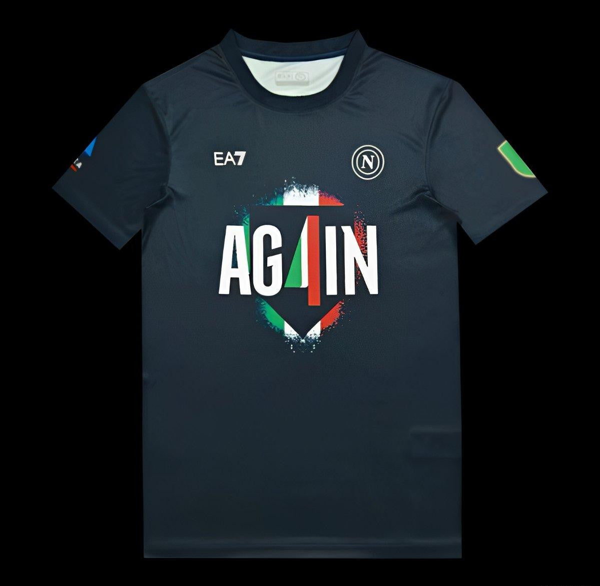 25/26 Napoli EA7 Champion Black T-Shirt
